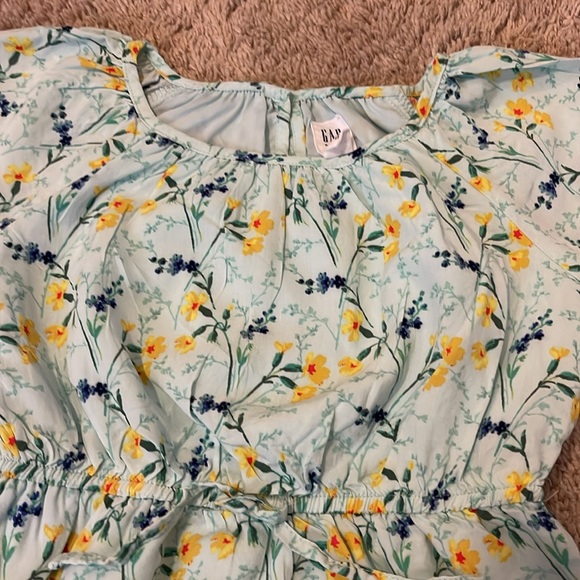 Gap Kids Girls Easy Raglan Floral Flutter Dress XS - Picture 6 of 10